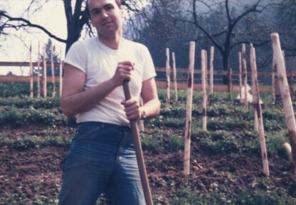 Mathias Scheyer bei der Erstanpflanzung im Mai 1986