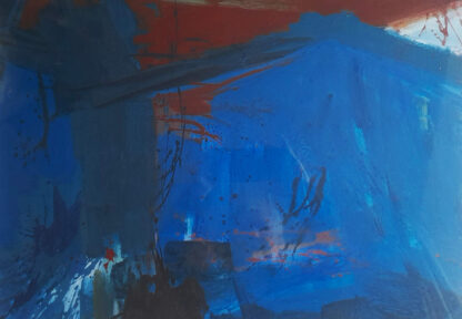 Blauer Berg und rote Wolke (Norbert Strolz, 1989)